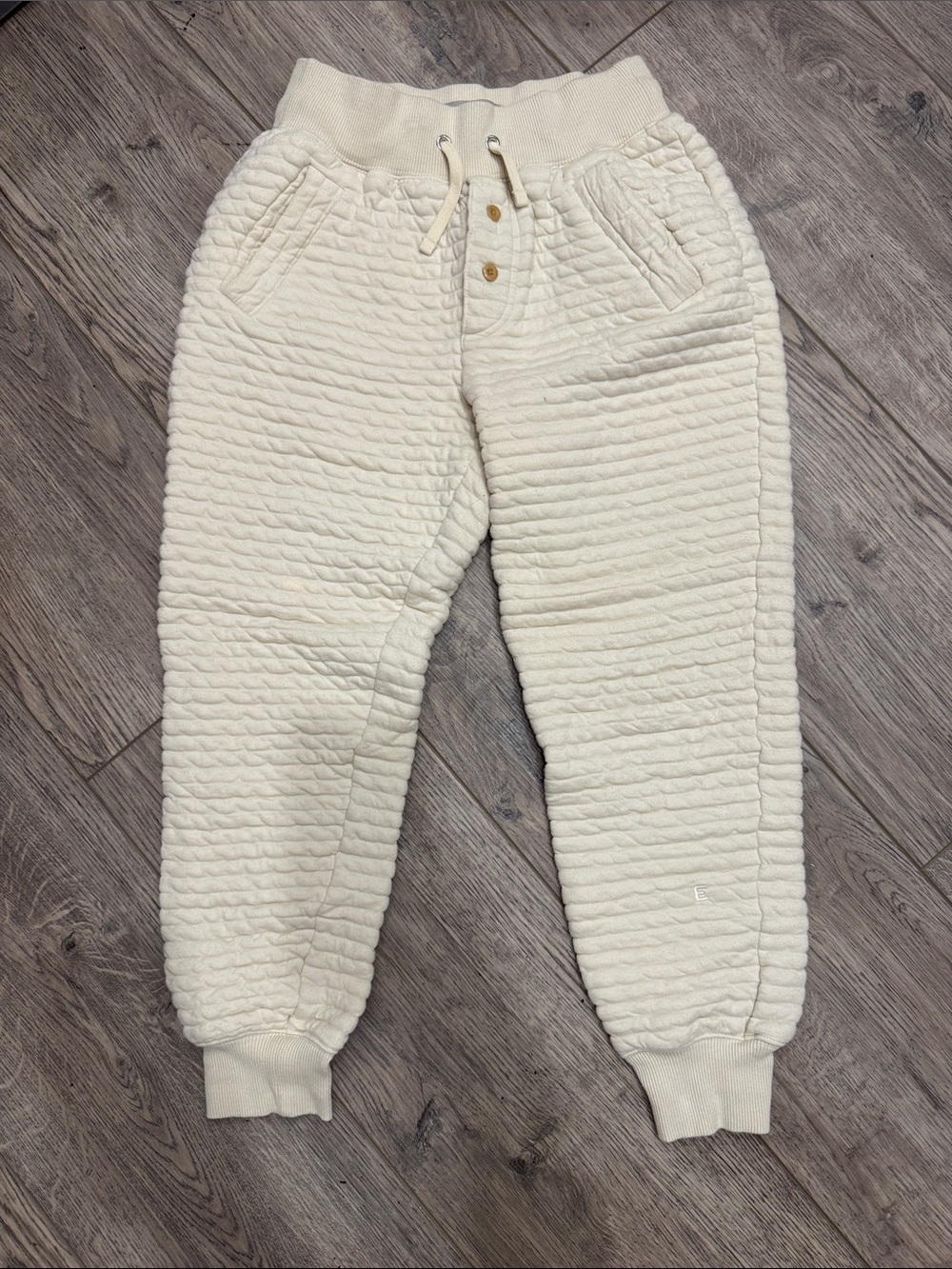 Everlane Kids Quilted Joggers - Cream